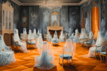 Arte digitale intitolato "Empty Guests" da Tucari P, Opera d'arte originale, Immagine generata dall'IA