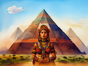 Arts numériques intitulée "Maya" par Tucari P, Œuvre d'art originale, Peinture numérique
