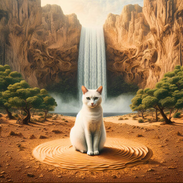Digitale Kunst mit dem Titel "Cat Snap" von Tucari P, Original-Kunstwerk, Digitale Malerei