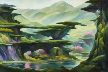 Arts numériques intitulée "Crustation Meadow" par Tucari P, Œuvre d'art originale, Peinture numérique