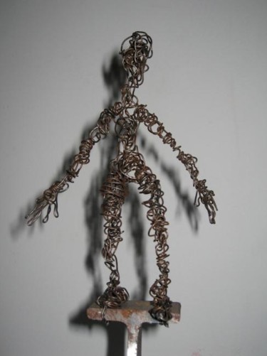 Sculpture titled "Tournicotte" by Marie Tucat, Original Artwork, Metals