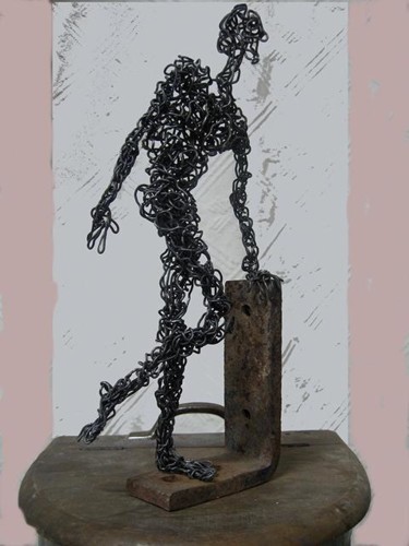 Sculpture titled "PAUSE" by Marie Tucat, Original Artwork, Metals