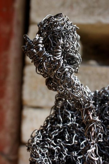 Sculpture titled "Detail de" by Marie Tucat, Original Artwork, Metals
