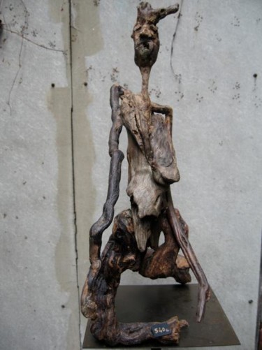 Sculpture titled "Injonction" by Marie Tucat, Original Artwork, Wood