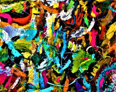 Painting titled "Mundo de Colores" by Tucks, Original Artwork, Acrylic