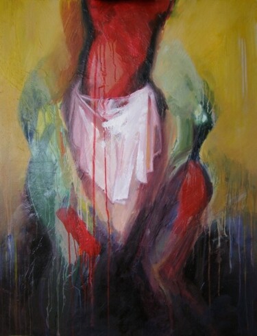 Painting titled "Crucifix" by Tudorel Predan, Original Artwork