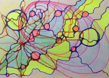 Zeichnungen mit dem Titel "spiral development" von Oksana Tukhtarkina, Original-Kunstwerk, Conté-Buntstifte