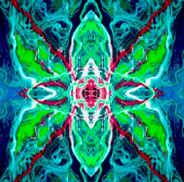 Arts numériques intitulée "Mandala Neuro 2" par Oksana Tukhtarkina, Œuvre d'art originale, Image générée par l'IA