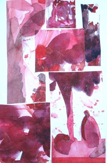 Malerei mit dem Titel "Komposition" von Irina Tukkaeva, Original-Kunstwerk, Aquarell