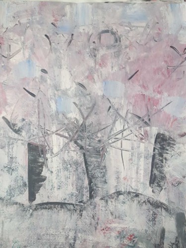 Malerei mit dem Titel "Wintertag" von Irina Tukkaeva, Original-Kunstwerk, Acryl