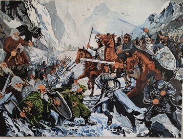 Pittura intitolato "Zulkarneyn ( Gok_Ma…" da Tuncay Cicek, Opera d'arte originale, Olio Montato su Telaio per barella in leg…