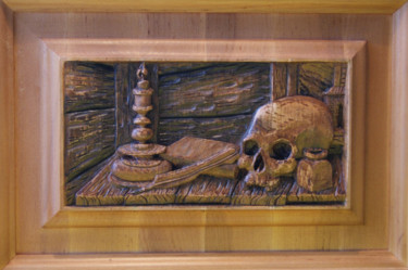 Vanitas Still Life Γλυπτική με τίτλο "Vanitas Still Life" από Vitalii Horiuk, Αυθεντικά έργα τέχνης, Ξύλο