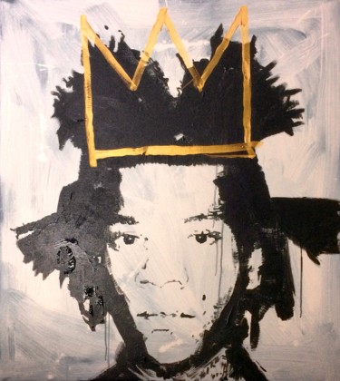 Peinture intitulée "Basquiat" par Turgut Aygün, Œuvre d'art originale, Acrylique