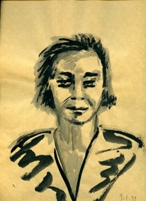 Pintura intitulada "Portrait d'une mégè…" por Galerie Jean-Luc Turlure, Obras de arte originais, Outro