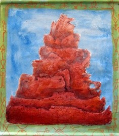 Peinture intitulée ""Le Mont sacré"" par Galerie Jean-Luc Turlure, Œuvre d'art originale, Huile