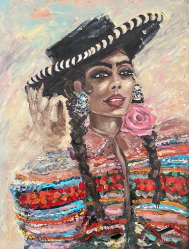 Painting titled "Cholla" by Gala Turovskaya, Original Artwork, Oil