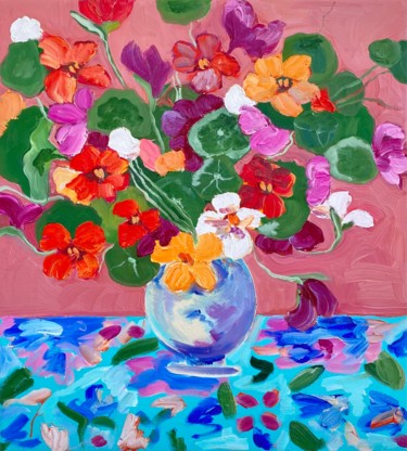 Schilderij getiteld "Summer Rain" door Gala Turovskaya, Origineel Kunstwerk, Olie