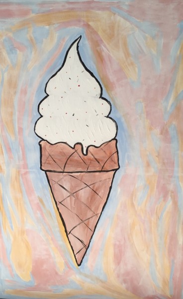 Painting titled "Glace" by Simon Turquin, Original Artwork, Acrylic