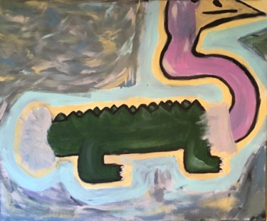 Painting titled "Crocotruche" by Simon Turquin, Original Artwork