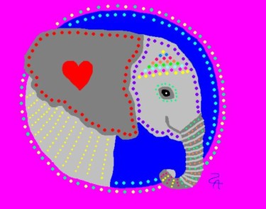 Digital Arts titled "Elephant Song" by Zoe Ann Nishimuta, Original Artwork
