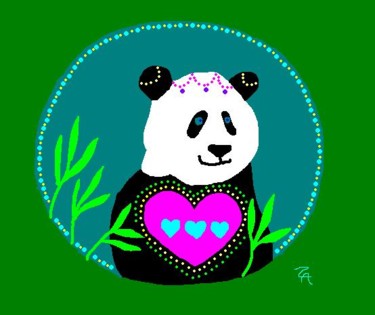 Digital Arts titled "Panda Song" by Zoe Ann Nishimuta, Original Artwork