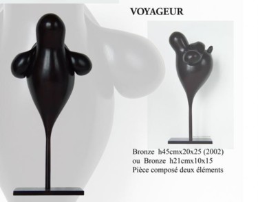 Sculpture titled "VOYAGEUR" by Turzo, Original Artwork, Metals
