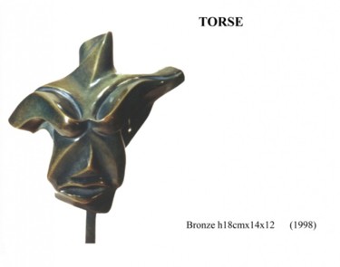 Sculpture titled "TORSE" by Turzo, Original Artwork, Metals