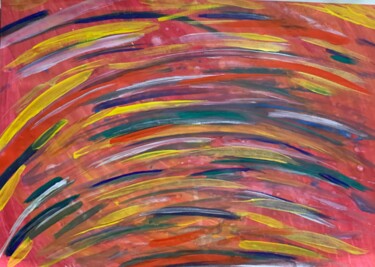 Картина под названием "Закат" - Надя Тутынина, Подлинное произведение искусства, Гуашь
