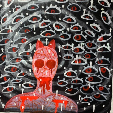 Peinture intitulée "Взгляды" par Nadia Tutynina, Œuvre d'art originale, Acrylique