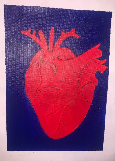 Pintura intitulada "Heart" por Nadia Tutynina, Obras de arte originais, Acrílico