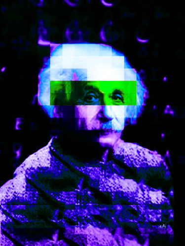 「Einstein」というタイトルのデジタルアーツ Tutz'によって, オリジナルのアートワーク, 写真モンタージュ