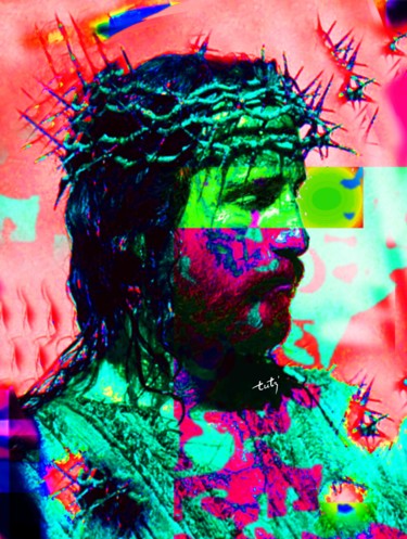 Painting titled "Christ" by Tutz', Original Artwork, Digital Painting