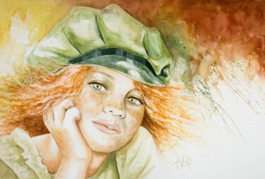 Painting titled "Gribouille n'est pa…" by Tvdp Aquarelliste, Original Artwork, Watercolor