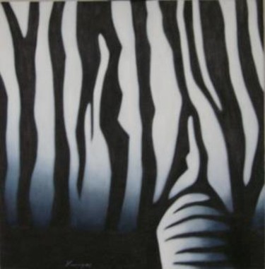 Pintura titulada "Cebra" por Toño Venegas, Obra de arte original, Oleo