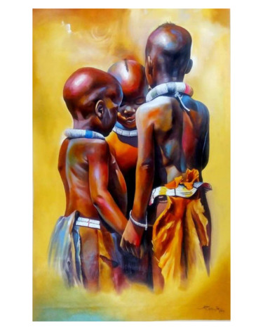 Painting titled "Unity" by Chuka Ibe, Original Artwork, Oil