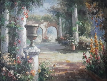 Drawing titled "Garden" by Huang Dan Yang T Wong, Original Artwork