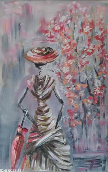 Картина под названием "Вишневый сад. Cherr…" - Valiantsina Tsishchanka, Подлинное произведение искусства, Масло