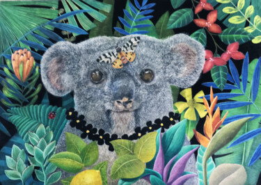 Pintura intitulada "Koala" por Txuscuende, Obras de arte originais, Lápis