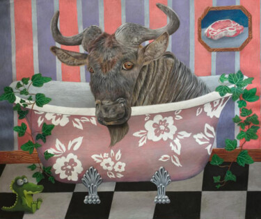 Dessin intitulée "Un baño seguro" par Txuscuende, Œuvre d'art originale, Crayon
