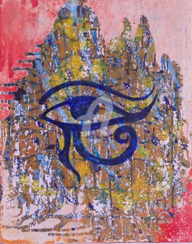 Peinture intitulée "L'oeil d'horus" par Ty80, Œuvre d'art originale, Acrylique Monté sur Châssis en bois