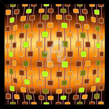 Arts numériques intitulée "Rideau orange" par Ty80, Œuvre d'art originale, Photo montage