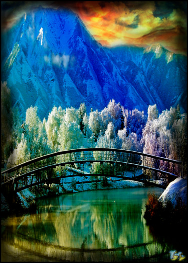 Arte digitale intitolato ""Destiny Bridge..."" da Tyfhaan Yk, Opera d'arte originale, Pittura digitale