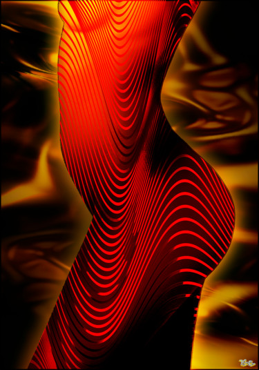 Arts numériques intitulée "Le Rouge et le Noir…" par Tyfhaan Yk, Œuvre d'art originale, Peinture numérique