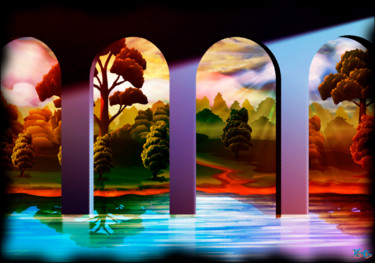 Цифровое искусство под названием "Paradis perdu..." - Tyfhaan Yk, Подлинное произведение искусства, Цифровая живопись