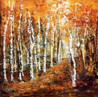 Painting titled "The Birches" by German-Tylman, Original Artwork