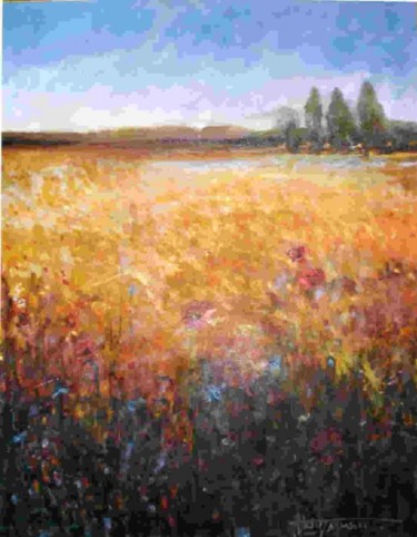 Painting titled "The field" by German-Tylman, Original Artwork