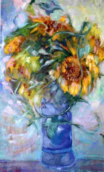 Painting titled "The Sunflowers" by German-Tylman, Original Artwork