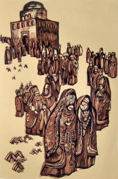 Рисунок под названием "Намоленое место" - Тюнькина Елена, Подлинное произведение искусства, Другой