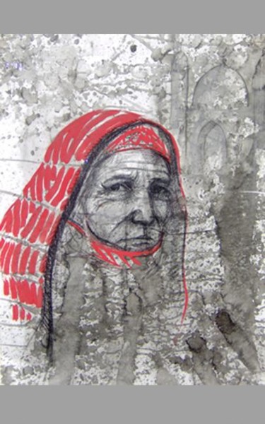 Рисунок под названием "Старая" - Тюнькина Елена, Подлинное произведение искусства