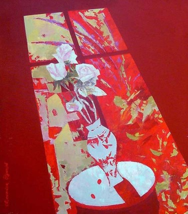 Pittura intitolato "Красный джаз" da Aleksandr Tiurin, Opera d'arte originale, Altro